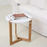 Bamboo And White Side Table Coffee Table